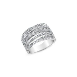 Women's Sparkling & Polished Lines Ring